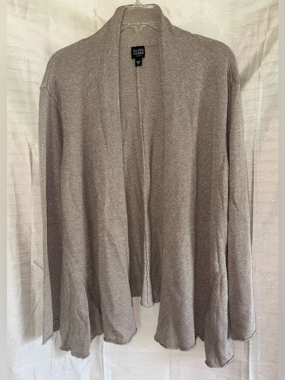 Eileen Fisher Neutral Knit Open Cardigan - Light Taupe